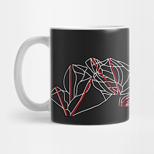 Sunday River Trail Map Black & White Mug